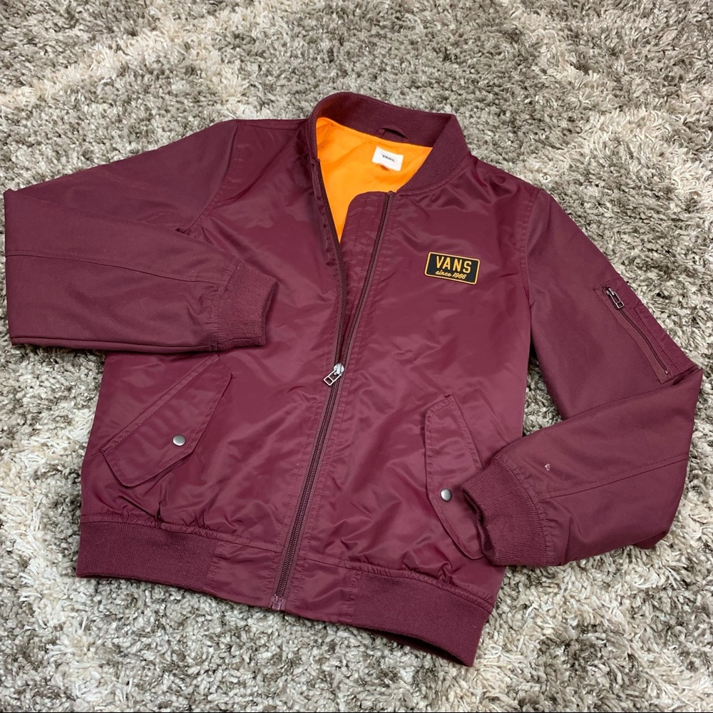 VANS bomber jacket in dark red, XS